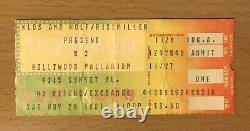 1981 U2 October Tour Hollywood Palladium Concert Ticket Stub I Will Follow War 1