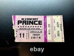 1983 PRINCE / THE TIME / VANITY 6 Concert Ticket Stub HUNTSVILLE ARENA ALABAMA