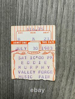 1983 SNL's Eddie Murphy Comedy Concert Ticket @ Valley Forge Music Fair