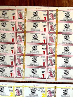 1983 US FESTIVAL UNCUT CONCERT TICKET STUB SHEETS LOT DAY 1-2-3-4 and yes 5