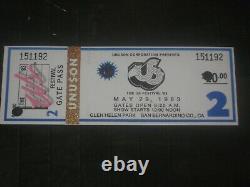 1983 Us Festival Concert Ticket Stubmetal Dayvan Halenmotley Crueozzy