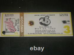 1983 Us Festival Concert Ticket Stubrock Daydavid Bowieu2pretendersrare