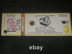 1983 Us Festival Concert Ticket Stubrock Daydavid Bowieu2pretendersrare