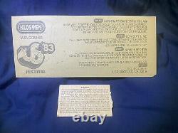 1983 Us Festival Metal Day Concert Ticket Stub Bumper Van Halen Motley Crue Ozzy
