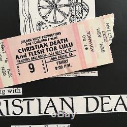 1984 Christian Death ticket stub concert flyer Set Goth Punk Death Rock lp Rare