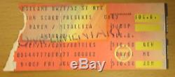 1984 Metallica Anthrax Raven Megaforce Roseland Concert Ticket Stub Cliff Burton