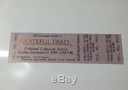 1985 Bill Graham The Grateful Dead Concert Ticket Vintage Stubs