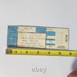 1985 Iron Maiden Orange Pavilion San Bernardino Concert Ticket Stub World Slaver
