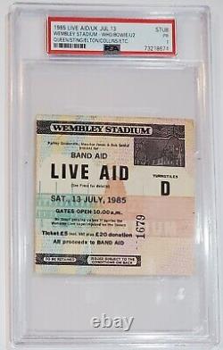 1985 LIVE AID UK Concert TICKET Stub QUEEN U2 ELTON JOHN BOWIE U2 The WHO PSA 1