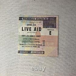 1985 Live Aid Wembley Concert Ticket Stub E UK Queen U2 Bowie Elton John Who