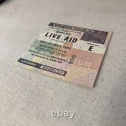 1985 Live Aid Wembley Concert Ticket Stub E UK Queen U2 Bowie Elton John Who