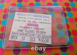 1985 MADONNA / Beastie Boys, Virgin Tour NYC, NY Concert Ticket Stub, Radio City