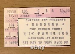 1985 Madonna / Beastie Boys Like A Virgin Tour Chicago Concert Ticket Stub