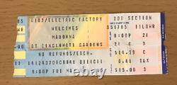 1985 Madonna / Beastie Boys Like A Virgin Tour Cincinnati Concert Ticket Stub