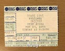 1985 Madonna / Beastie Boys Like A Virgin Tour Detroit Concert Ticket Stub 010