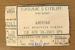 1985 Madonna / Beastie Boys Like A Virgin Tour Tempe Az. Concert Ticket Stub 9