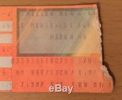 1985 Madonna Beastie Boys Washington D. C. Concert Ticket Stub Like A Virgin Tour