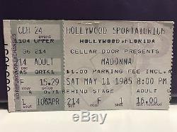 1985 Madonna Hollywood, FL Concert Ticket Stub Like a Virgin Tour