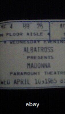 1985 Madonna concert ticket used stub. (1st concert)