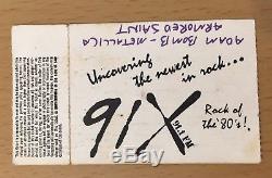 1985 Metallica Armored Saint Hollywood Ca Concert Ticket Stub Ride The Lightning