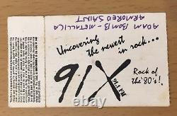 1985 Metallica / Armored Saint Hollywood Concert Ticket Stub Ride The Lightning