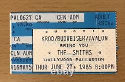 1985 The Smiths Meat Is Murder Tour 6/27 Hollywood Palladium Concert Ticket Stub