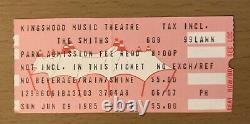 1985 The Smiths Toronto Canada Concert Ticket Stub Meat Is Murder Tour Morrissey