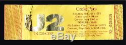 1985 U2 Concert Ticket Stub CROKE PARK DUBLIN IRELAND GOLD LEAF ON TICKET