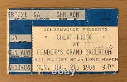 1986 Cheap Trick / Guns N' Roses At Fender's Long Beach Concert Ticket Stub Axl