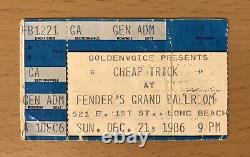 1986 Cheap Trick Guns N' Roses Fender's Ballroom Long Beach Concert Ticket Stub