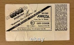1986 METALLICA With CLIFF BURTON DAMAGE INC BRONCO BOWL DALLAS CONCERT TICKET STUB