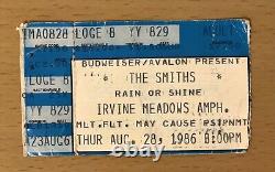 1986 The Smiths The Queen Is Dead Tour Irvine Ca Concert Ticket Stub Morrissey