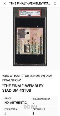 1986 Wham! Last Concert As Group The Final Ticket Stub George Michael Pop2 Psa