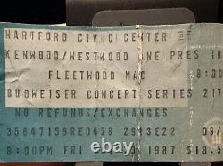 1987 Fleetwood Mac New Haven / Hartford Ct Concert Ticket Stub Christie Mcvie