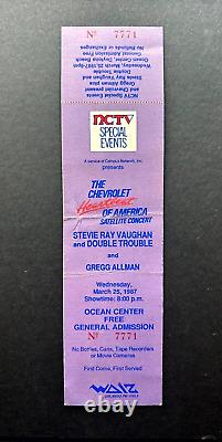 1987 STEVIE RAY VAUGHAN Concert Ticket Stub OCEAN CENTER DAYTONA BEACH FLORIDA