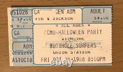 1988 Butthole Surfers / Nirvana Union Station Seattle Concert Ticket Stub Cobain