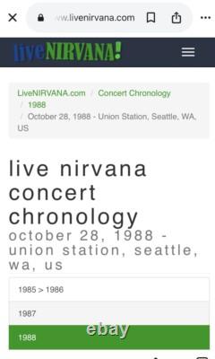1988 Butthole Surfers / Nirvana Union Station Seattle Concert Ticket Stub Cobain