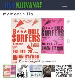 1988 Butthole Surfers / Nirvana Union Station Seattle Concert Ticket Stub Cobain