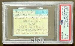 1988 Concert Ticket Stub Eazy E, N. W. A, EPMD, Two Live Crew, PSA Authenticated