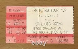 1989 LL Cool J / N. W. A. / Eazy-e Nitro Tour St. Louis Concert Ticket Stub Nwa