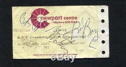 1989 R. E. M. Concert Ticket Stub Newport UK 5 Signatures Autographs Green Tour