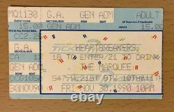 1990 Johnny Thunders & The Heartbreakers New York Concert Ticket Stub Last Show