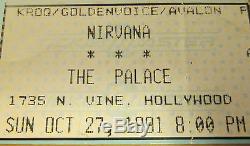 1991 Nirvana Hole Hollywood Concert Ticket Stub Kurt Cobain Dave Grohl Nevermind