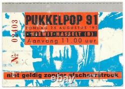 1991 NIRVANA, RAMONES Pukkelpop concert ticket stub Hasselt Belgium 8/25/91