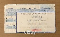 1991 Nirvana Chicago Concert Ticket Stub Kurt Cobain Dave Grohl Nevermind Tour