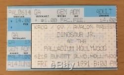 1991 Nirvana Hole Dinosaur J Hollywood Concert Ticket Stub Kurt Cobain Nevermind