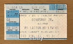 1991 Nirvana Hole Dinosaur Jr. Hollywood Concert Ticket Stub Kurt Cobain Bleach