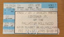 1991 Nirvana Hole Dinosaur R Hollywood Concert Ticket Stub Kurt Cobain Nevermind