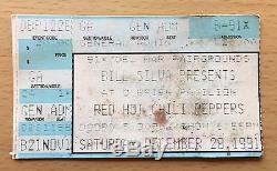 1991 Nirvana Pearl Jam Red Hot Chili Peppers Del Mar Concert Ticket Stub Cobain