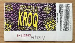 1991 Nirvana Pearl Jam Red Hot Chili Peppers Los Angeles Concert Ticket Stub Ten